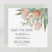 Save The Date Ressort Aquarelle Pachy Floral (Devant / Derrière)