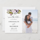 Save The Date Ressort Floral verdure Mariage rustique (Devant)