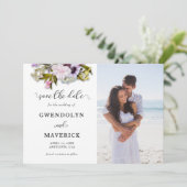 Save The Date Ressort Floral verdure Mariage rustique (Debout devant)