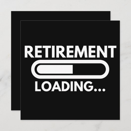 SAVE THE DATE RETIREMENT LOADING (Devant / Derrière)