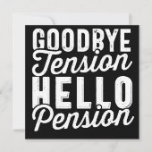 Save The Date Retirement Venin, Goodbye Tension Hello Pension (Devant)