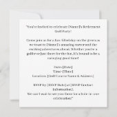 Save The Date Retraite de golf pour l'invitation des Amoureux de (Dos)