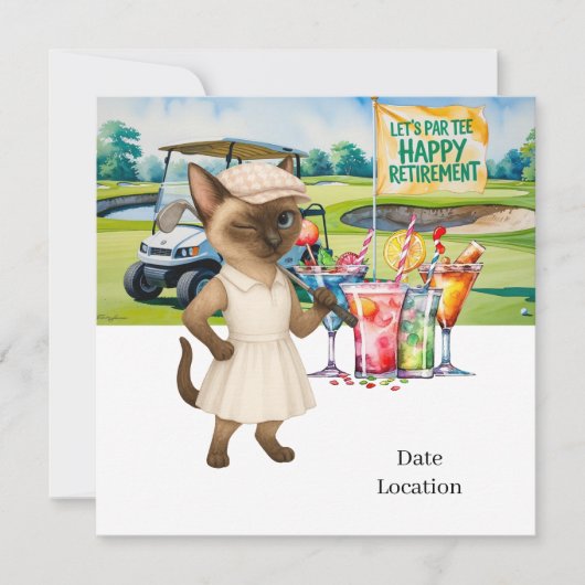 Save The Date Retraite de golf pour l'invitation des Amoureux de (Devant)