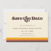 Save The Date Retro 60s couleurs vintages Enregistrer l'invitati (Devant)