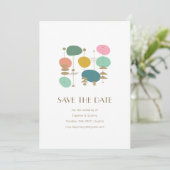 Save The Date Retro Age atomique milieu du siècle moderne chic M (Debout devant)