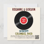 Save The Date Retro Album Couverture Vinyl Enregistrer la date (Dos)