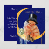 Save The Date Rétro ANNONCE DE SAUVEGARDE DE DATE FACILE à Perso (Devant / Derrière)