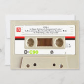 Save The Date Rétro audio cassette Mariage Enregistrer la date (Devant)