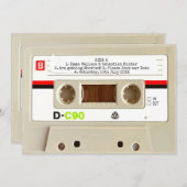 Save The Date Rétro audio cassette Mariage Enregistrer la date (Devant / Derrière)