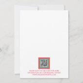 Save The Date Retro Boho Floral Bold & Bright QR Code Mariage (Dos)