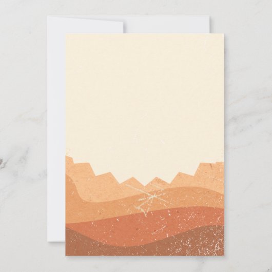 Save The Date Retro Boho Terracotta Burnt Orange Mariage (Dos)