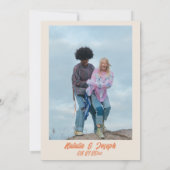 Save The Date Retro Bright Funky Bold Moderne Mariage unique (Dos)