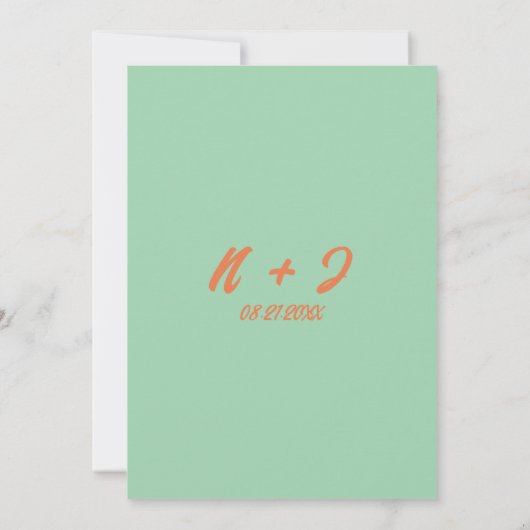 Save The Date Retro Bright Funky Bold Moderne Mariage unique (Dos)