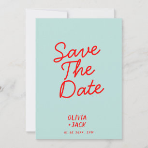 Save The Date Retro coloré brillant Funky unique Mariage moderne