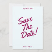 Save The Date Retro couleur Whimsical Unique Mariage moderne (Devant)