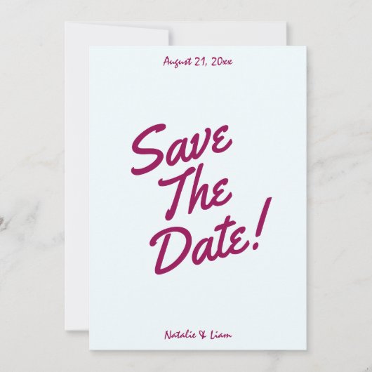 Save The Date Retro couleur Whimsical Unique Mariage moderne (Devant)