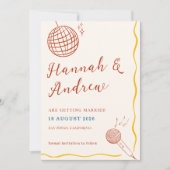 Save The Date Retro Disco Wedding (Devant)