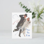 Save The Date Rétro ENREGISTRER LA DATE ANNONCE EZ à Customiser (Debout devant)