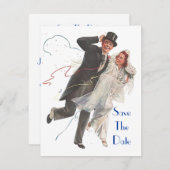 Save The Date Rétro ENREGISTRER LA DATE ANNONCE EZ à Customiser (Devant / Derrière)