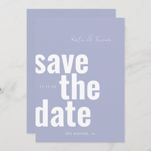 Save The Date Rétro Enregistrer les dates Enregistrer la date (Devant / Derrière)