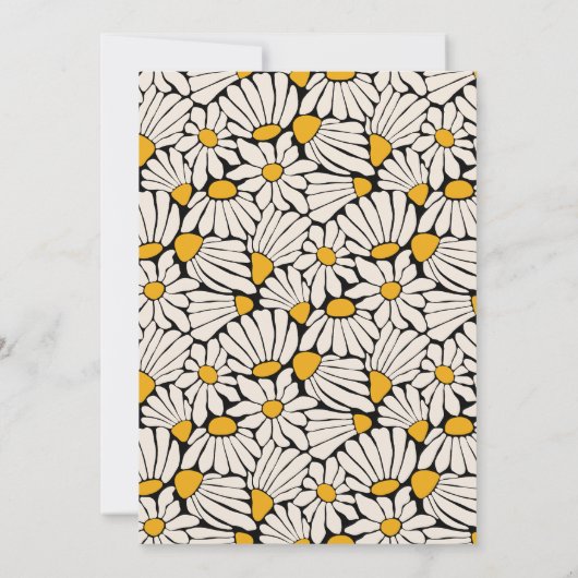 Save The Date Retro Floral Enregistrer la date mariage faire-par (Dos)