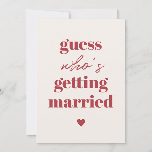 Save The Date Retro Funny Typographie Mariage enregistrer la dat (Devant)