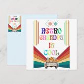 Save The Date Retro Grand-père est Cool (Devant / Derrière)