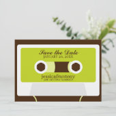 Save The Date Rétro Mariage Mixtape Enregistrer la date (Debout devant)