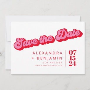 Save The Date Retro Mod Super Gras Rose