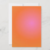 Save The Date Retro Orange Pink Bold Gradient Modern Wedding  (Dos)