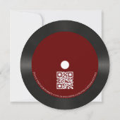 Save The Date Retro Red Vinyl Enregistrement Mariage Enregistrer (Dos)