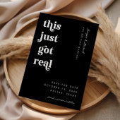 Save The Date Rétro Script Ça Devient Réel Drôle Gras Mariage