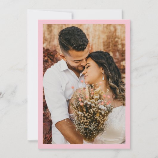 Save The Date Retro Seventies Boho Arch Viva Magenta 2 Photo les (Dos)