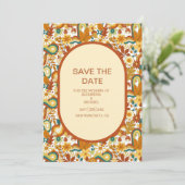 Save The Date Retro Super 70's thème Muted Tones Mariage Enregis (Debout devant)
