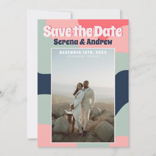 Save The Date Retro Super Bold Abstraite Typographie (Devant)
