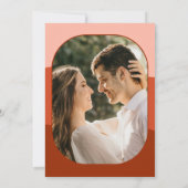 Save The Date Retro Super Fleur sauvage Terracotta & Orange Phot (Dos)