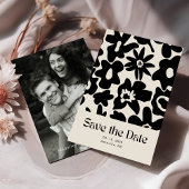 Save The Date Retro Super Floral Mariage Photo Enregistrer la da