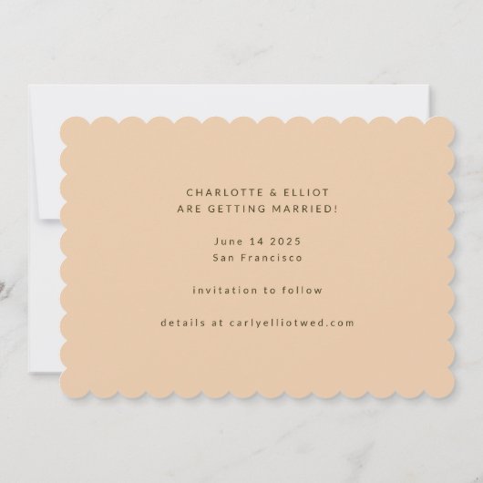 Save The Date Retro Super les années 70 Brown Green Photo Mariag (Dos)