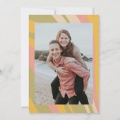 Save The Date Retro Super les années 70 Cute Green Photo Mariage (Dos)