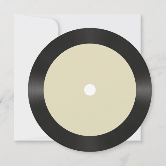 Save The Date Retro Tan Vinyl Enregistrement Mariage Enregistrer (Dos)