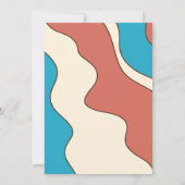 Save The Date Retro Terracotta et Sky Blue les années 70 Graphis (Dos)