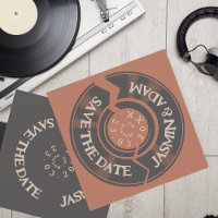 Retro Terracotta Vinyl Record Mariage Super