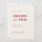 Save The Date Retro Texte et mariage photo enregistrer la date (Dos)