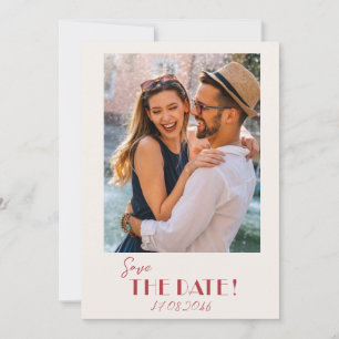 Save The Date Retro Texte et mariage photo enregistrer la date