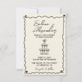 Save The Date Retro Whimsical manuscrit à la main (Dos)
