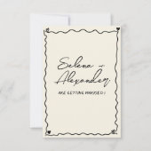 Save The Date Retro Whimsical manuscrit à la main (Devant)