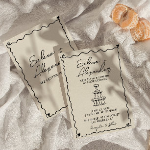 Save The Date Retro Whimsical manuscrit à la main