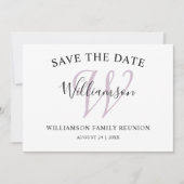 Save The Date Réunion de famille Monogramme Simple (Devant)