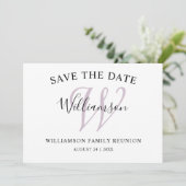 Save The Date Réunion de famille Monogramme Simple (Debout devant)