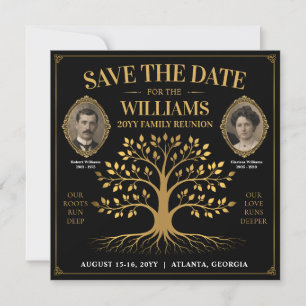 Save The Date Réunion de famille personnalisée Arbre généalogiqu